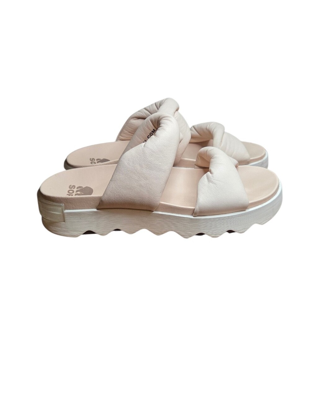 Sorel Viibe Twist Slide Women's Casual Sandals Comfort Honest Beige Size 8.5 - Picture 3 of 9